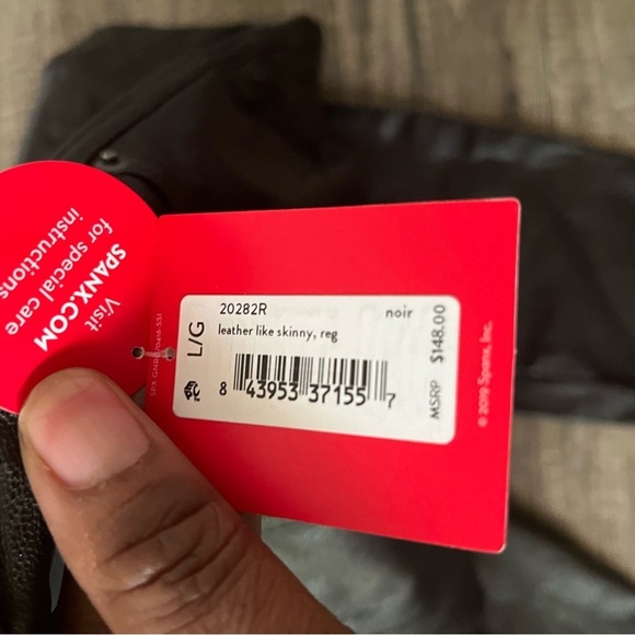 Spanx Leather Like Skinny, Reg Size L NWT - Picture 5 of 14